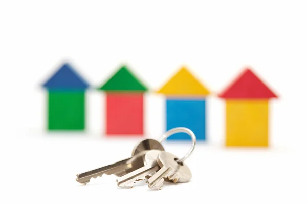 stock image Keys on the houses background