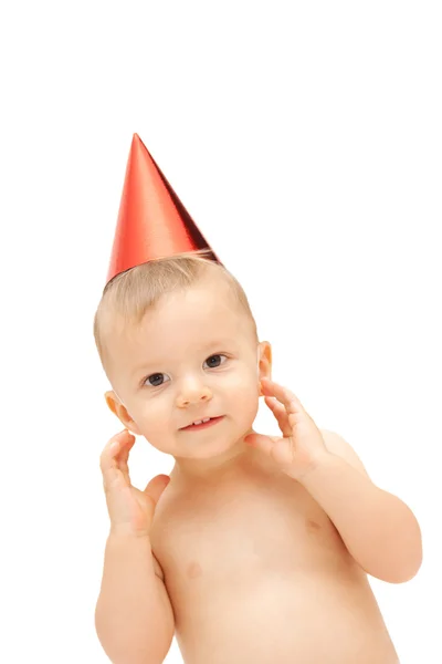 Baby in party cap — Stock Photo, Image