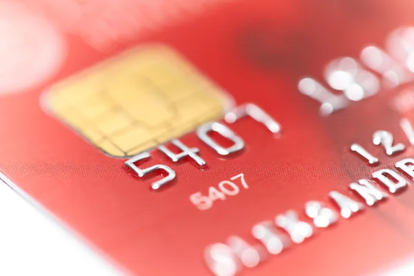 Kreditkort med lavvandet DOF - Stock-foto