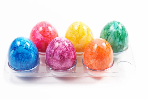 Easter eggs in a box — Stock Photo, Image