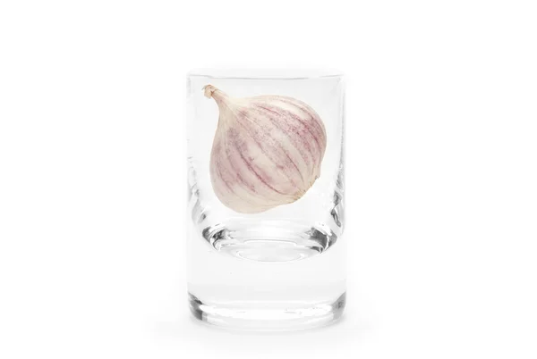 Garlic in the glass — Stock Photo, Image