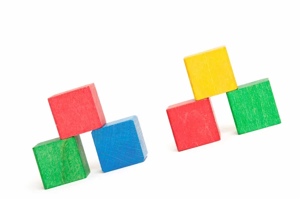 Piramidi di blocchi di colore — Foto Stock