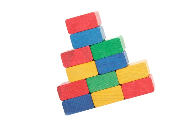 Piramida klocków kolor — Zdjęcie stockowe