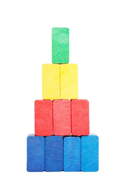Piramida klocków kolor — Zdjęcie stockowe