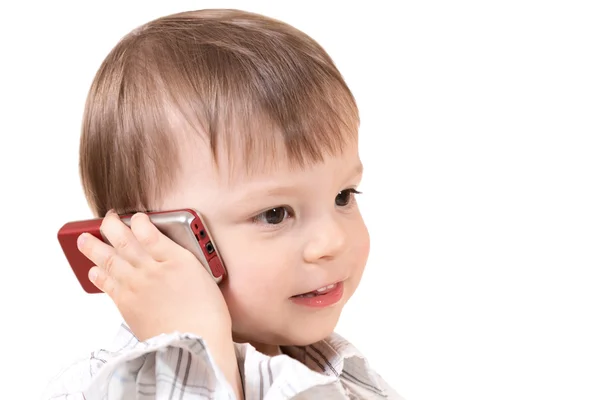 Dziecko z telefonu komórkowego — Zdjęcie stockowe