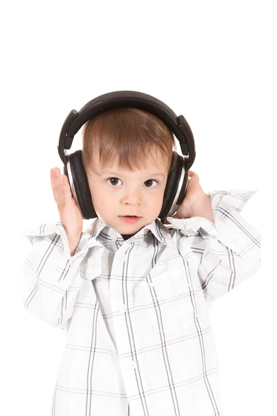 stock image Baby with headphones