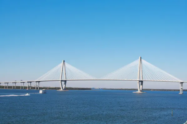Charleston'da Arthur ravenel Köprüsü — Stok fotoğraf
