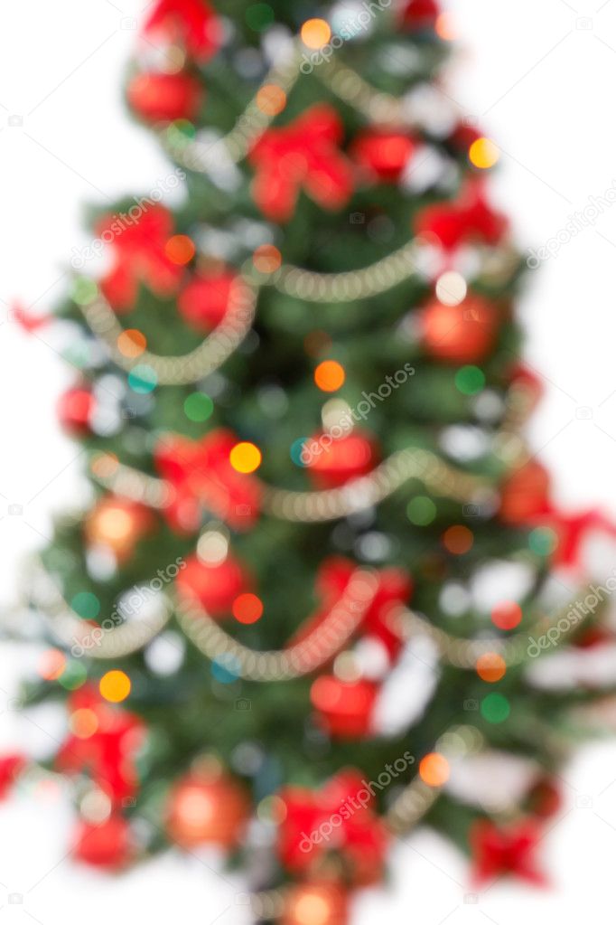 Unfocused christmas tree background