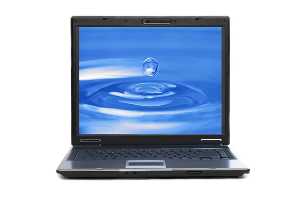 Laptop isolerad på vit bakgrund — Stockfoto