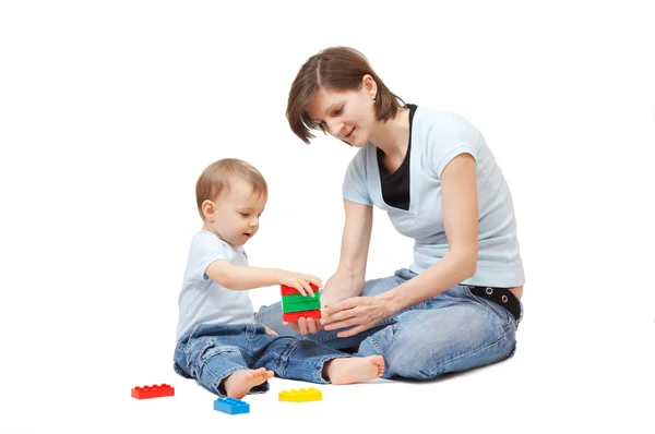 Hijo jugando con madre —  Fotos de Stock