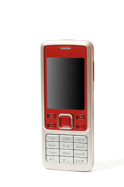 Téléphone portable sur fond blanc — Photo