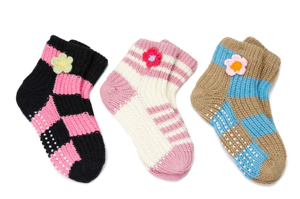 Három pár gyapjú zokni — Stock Fotó