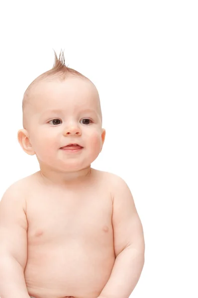 Baby with spiky hair — Stock Photo, Image