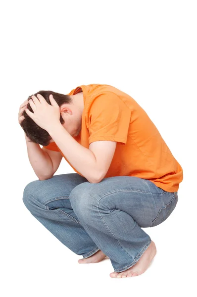 stock image Man holding his head