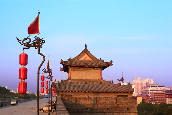 Городская стена Сиань, Китай — стоковое фото