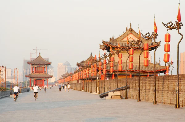 中国西安市の城壁 — ストック写真
