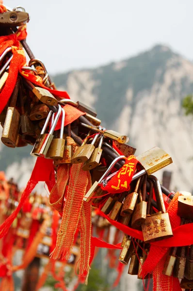 stock image Red ribbons and locks