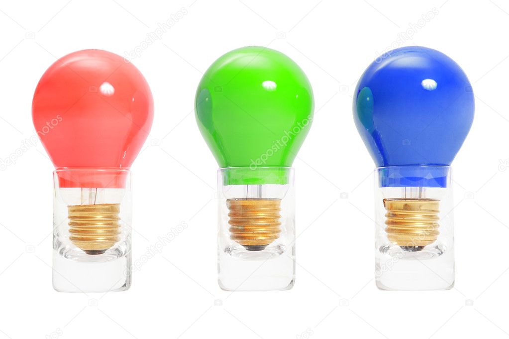 Three light bulbs in a row