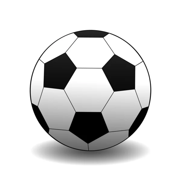 Voetbal bal met schaduw — Stockvector