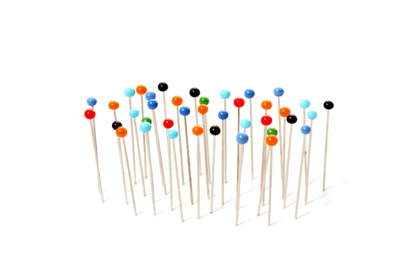 Pins with colored heads — Stock Photo, Image