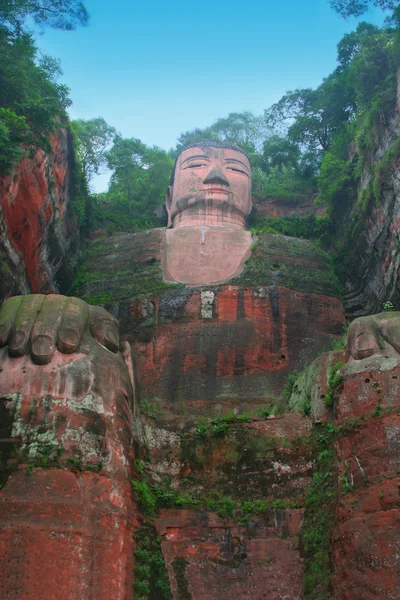 Buda gigante de Leshan, Sichuan, China — Fotografia de Stock