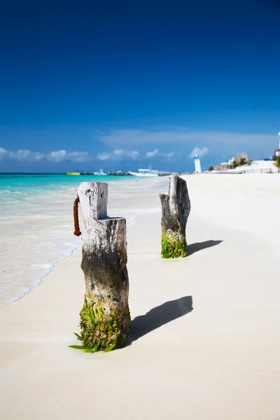 Spiaggia caraibica a Puerto Morelos — Foto Stock