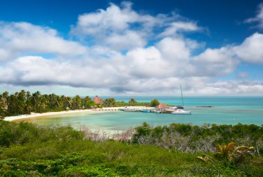 Beach on the Isla Contoy, Mexico clipart