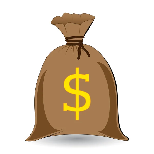 Полный мешок с деньгами — стоковый вектор