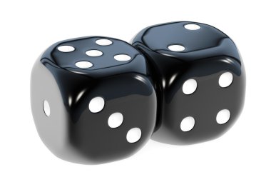 Black Dice game clipart