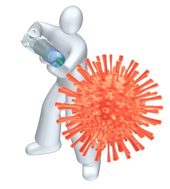 Fight virus. clipart