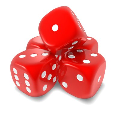 Red dice clipart