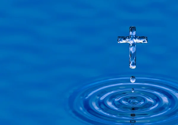 Holy water Cross. — Stock Photo, Image