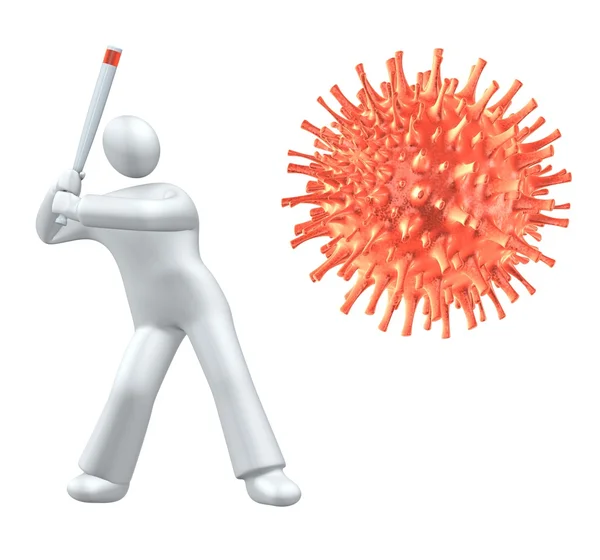 Bekämpa influensa — Stockfoto