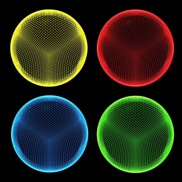 Dotted holo spheres — Stock Photo, Image