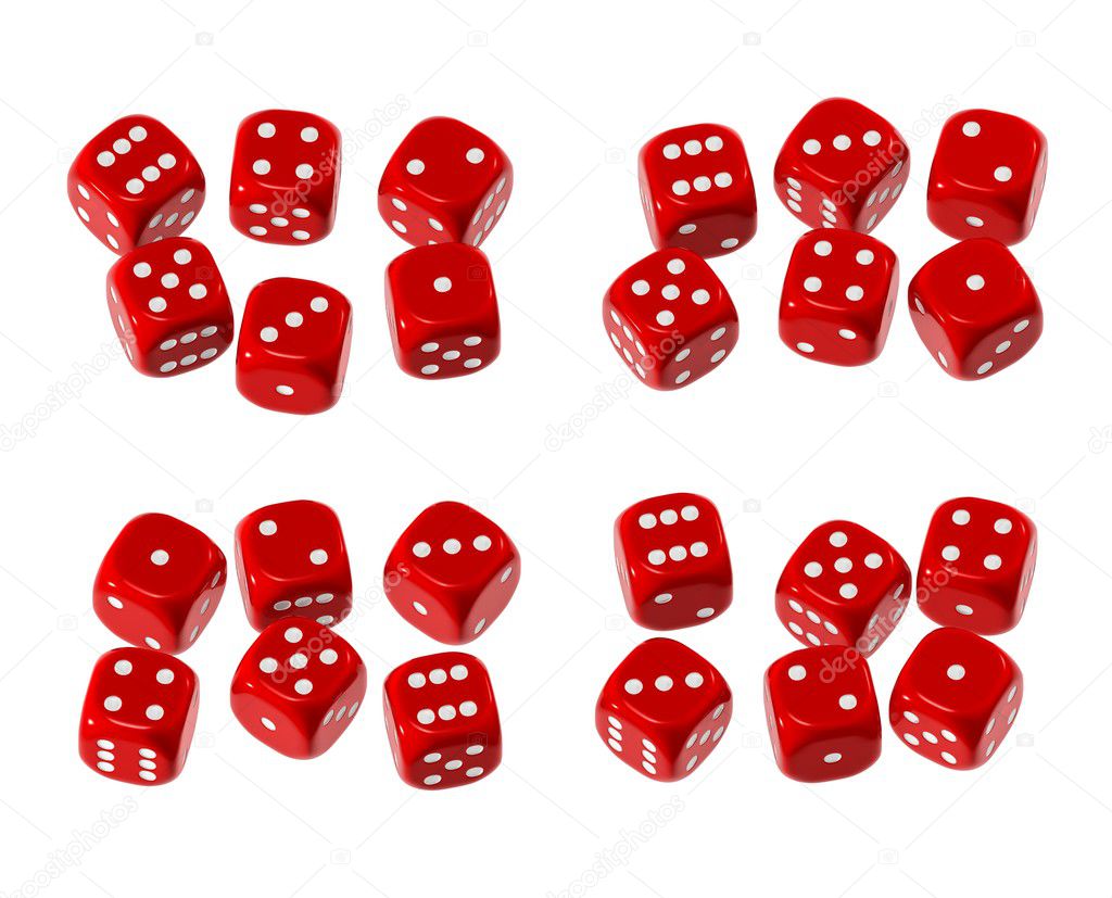 Red dice set