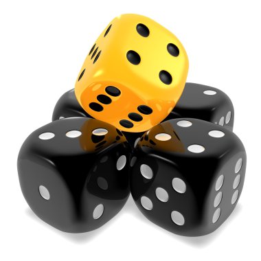 Unique one dice clipart