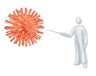 Showing abstract flu virus clipart