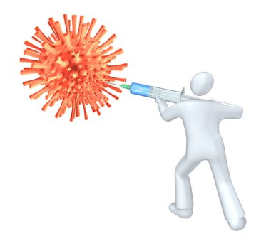 Kill Flu virus clipart