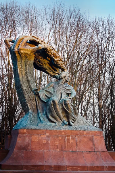Varşova Frederic chopin heykeli — Stok fotoğraf