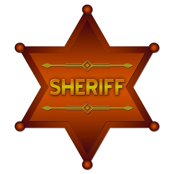 Odznaka szeryfa — Zdjęcie stockowe