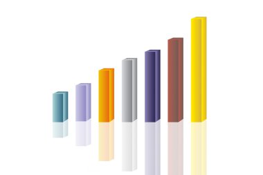 soyut renkli 3B sütun