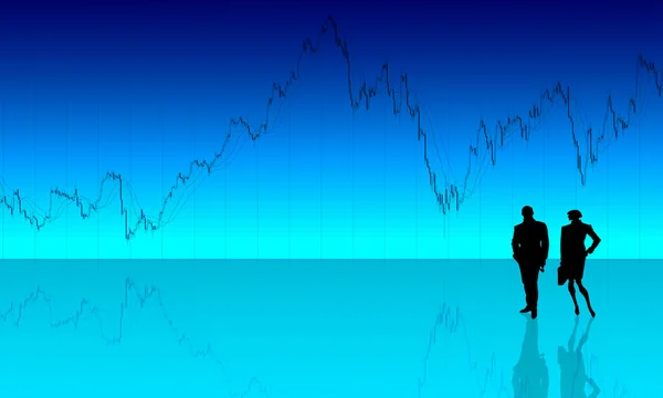 Chart Hintergrund, Wechselkurse — Stockfoto
