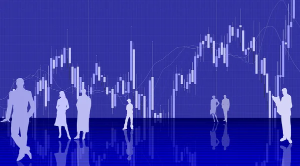 Chart Hintergrund, Wechselkurse — Stockfoto