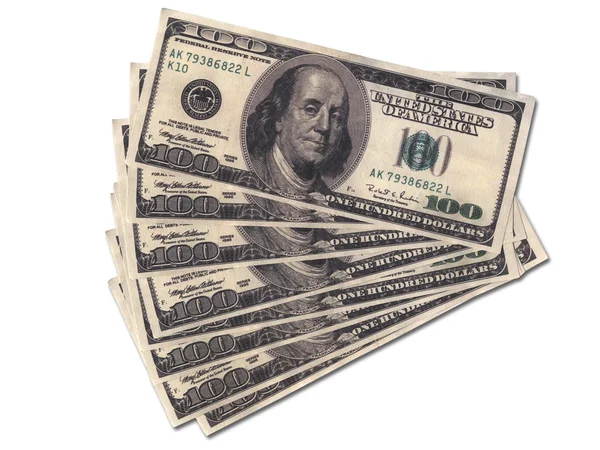 100 dolarlık banknotlar — Stok fotoğraf