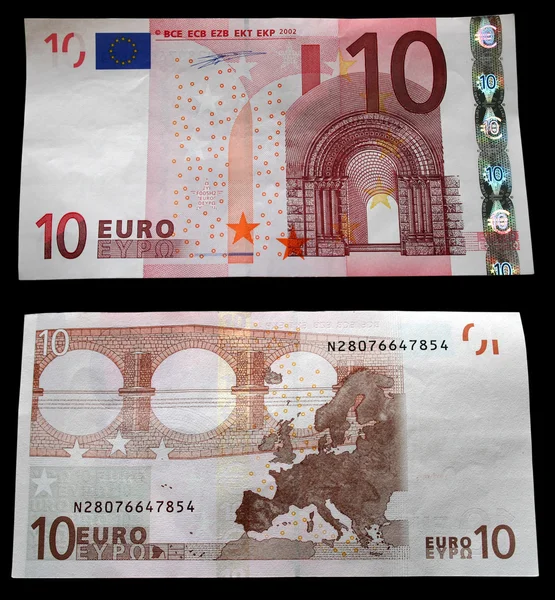 Банкноти євро — стокове фото