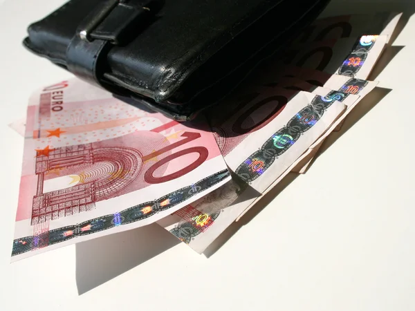 Euro and a vallet — Stock Photo, Image
