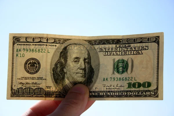 100 dollars banknote — Stock Photo, Image