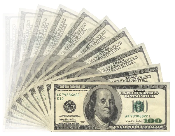 Notas de dólares americanos — Fotografia de Stock