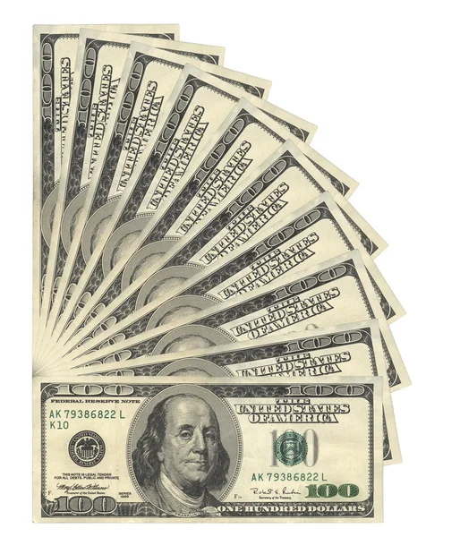 Billetes en dólares estadounidenses — Foto de Stock