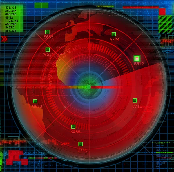 Ilustracja radaru — Zdjęcie stockowe